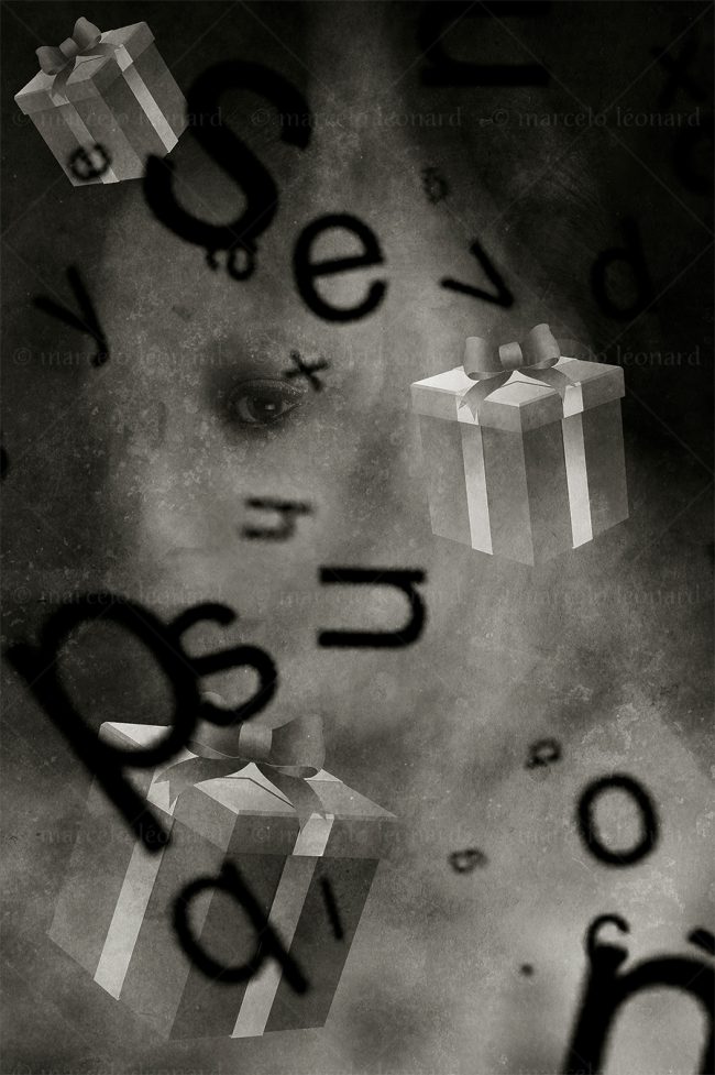 photography conceptual surrealism darkmood oneiric black and white dreamlike gift flying letter ghost marcelo leonard