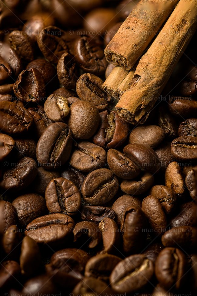 f13 naturaleza muerta bodegon still life studio lighting tabletop food photography coffe beans cinnamon marcelo leonard
