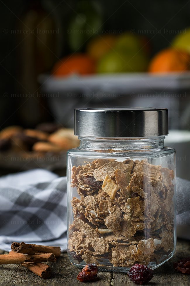 f27 naturaleza muerta bodegon still life studio lighting tabletop food photography breakfast cereals jar