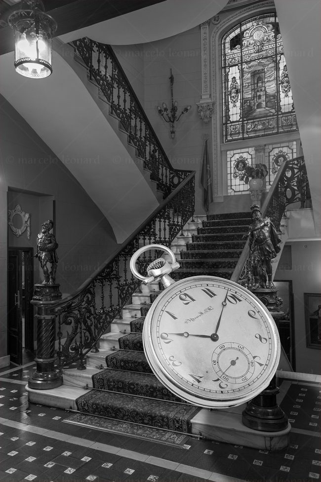 noy02 photography conceptual surrealism darkmood oneiric black and white dreamlike stairs flying watch marcelo leonard