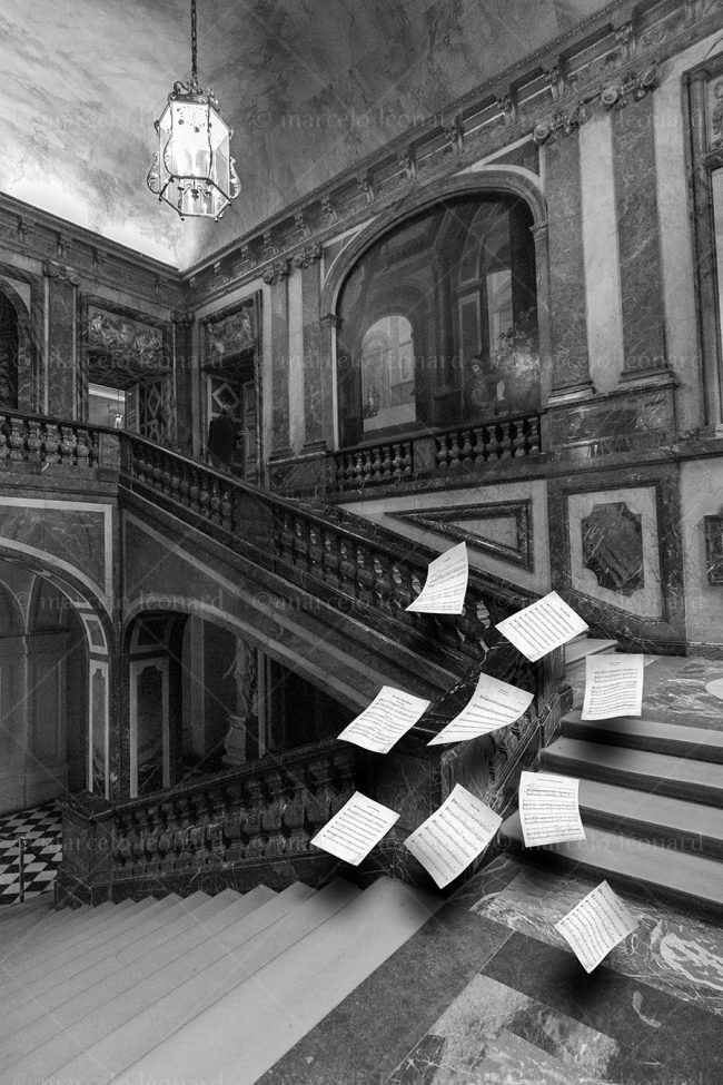 noy12 photography conceptual surrealism darkmood oneiric black and white dreamlike stairs flying papers marcelo leonard
