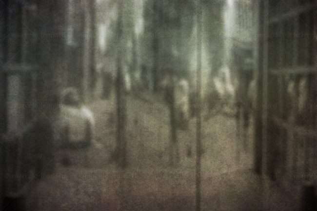street refelection bicycle out focus buildings oneiric dreamy mindfulness marcelo leonard