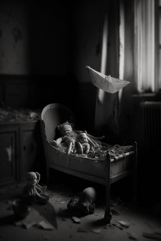 b06, bedroom, window, decay, bed, ruins, nightmare, dark mood, oneiric, dreamlike, marcelo leonard