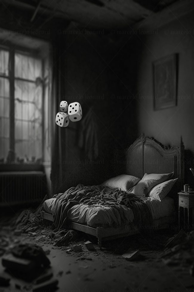 b13, bedroom, window, decay, bed, ruins, nightmare, dark mood, oneiric, dreamlike, marcelo leonard