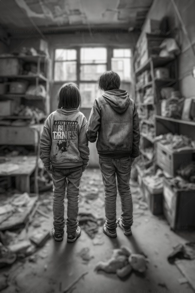 b 02 children decay ruins mindfulness toy store ragged dirty clothes marcelo leonard