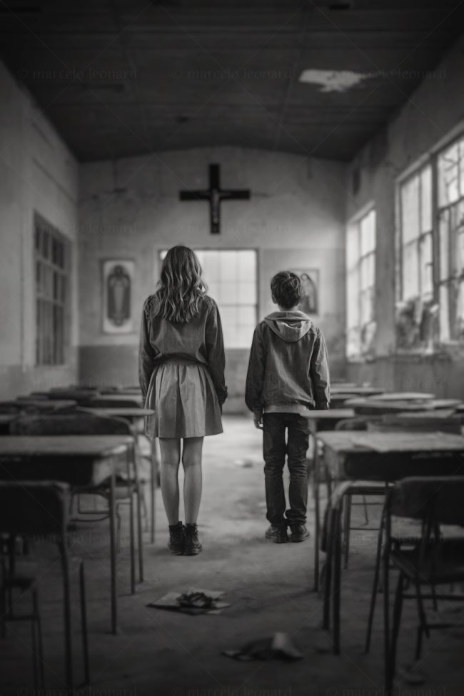 b 04 children decay ruins mindfulness classroom religion ragged dirty clothes marcelo leonard