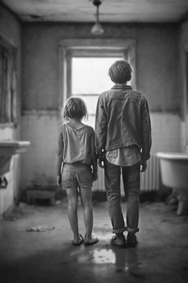 b 09 children decay ruins mindfulness ragged dirty clothes bathroom marcelo leonard
