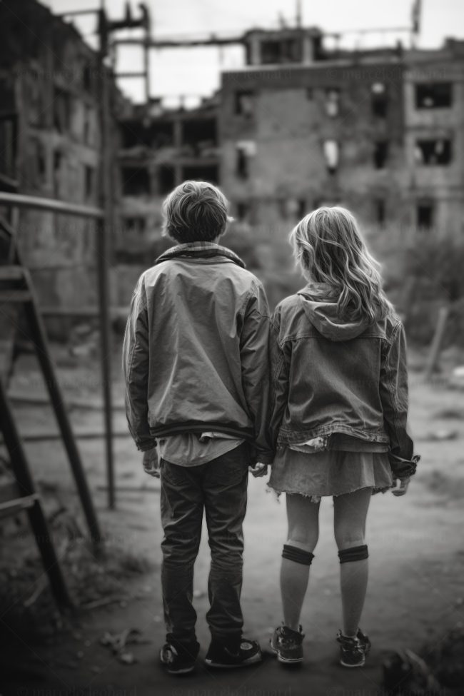 b 10 children decay ruins mindfulness ragged dirty clothes playground marcelo leonard