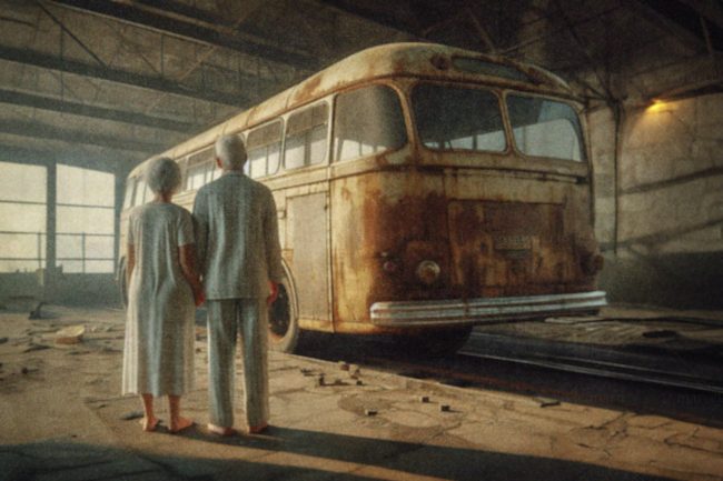 ag 09 aging decay eldery blurred conceptual rusty bus station mindfulness marcelo leonard