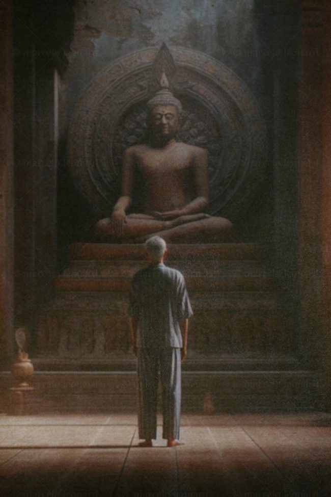ag 21 aging decay eldery blurred conceptual temple buddha statue mindfulness marcelo leonard