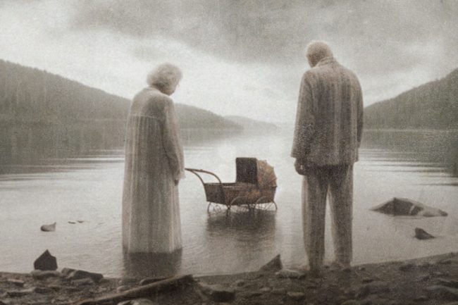ag 23 aging decay eldery blurred conceptual lake shore baby carriage mindfulness marcelo leonard