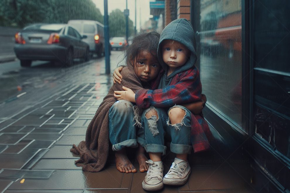 children rain poverty sadness street rain beggar marcelo leonard