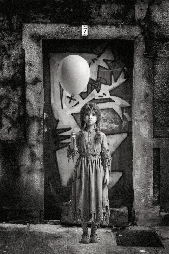 26 girl ballon door decay abandoned conceptual photograph marcelo leonard