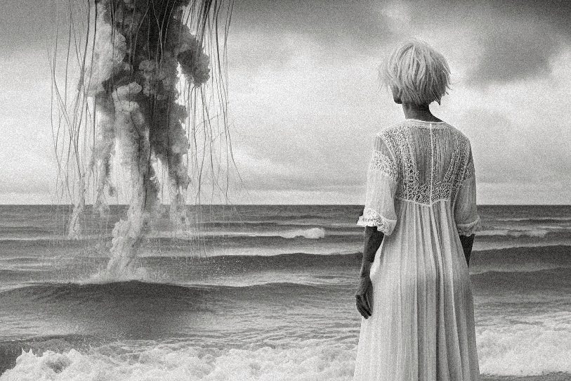 01 jellyfish oneiric surrealism dreamlike surreal conceptual sea ocean woman nightgown