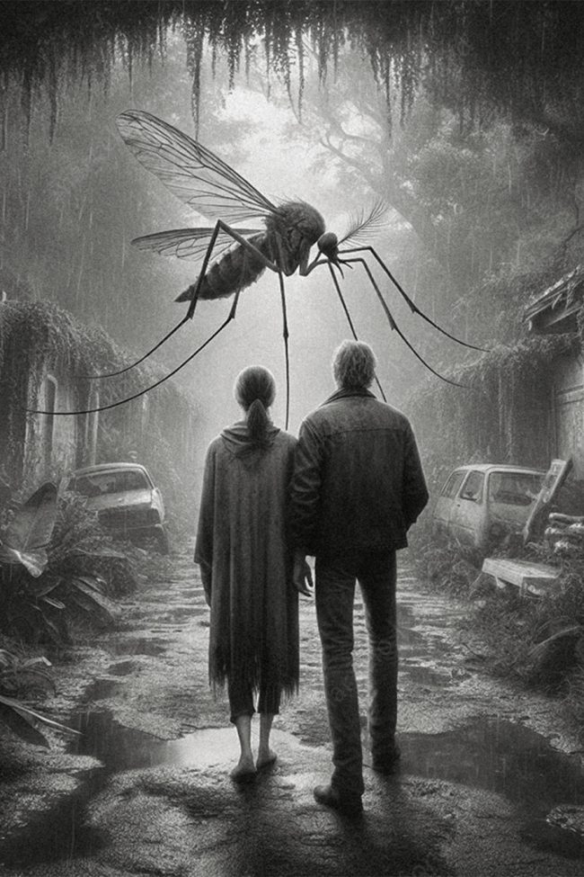 11 mosquito oneiric surrealism dreamlike surreal conceptual woman man rusty abandoned car ruins