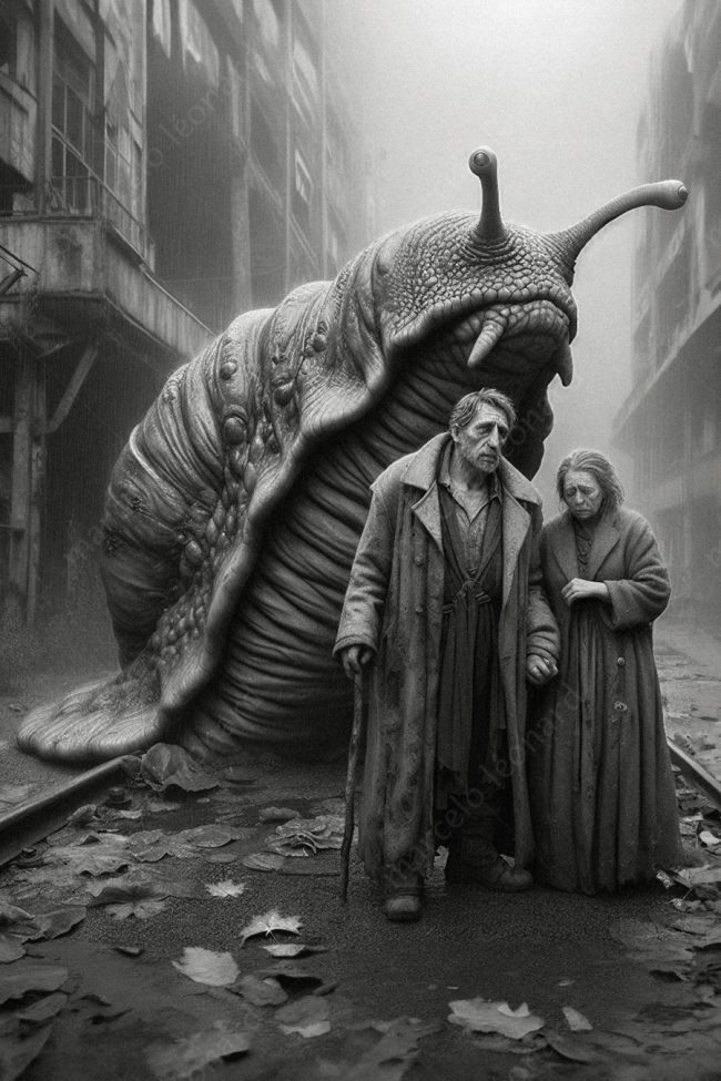 20 slug oneiric surrealism dreamlike surreal conceptual empty street ruins abandon3d city woman man dirty clothes