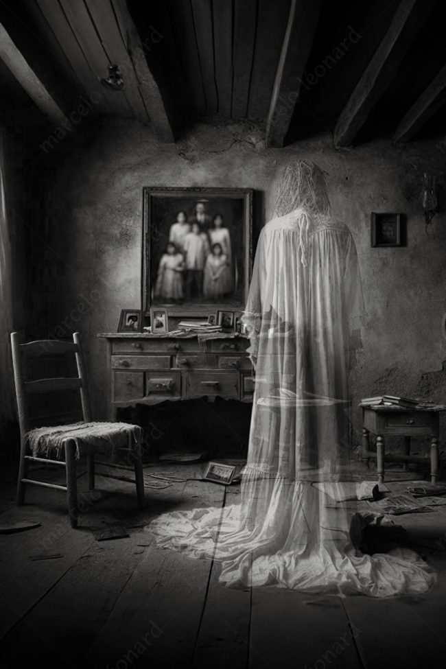 a 22 ghost painting living room chair room abandoned ghost decay buddhism marcelo leonard