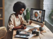 ia ai monitor computer food photography black woman design marcelo leonard marceloleonard