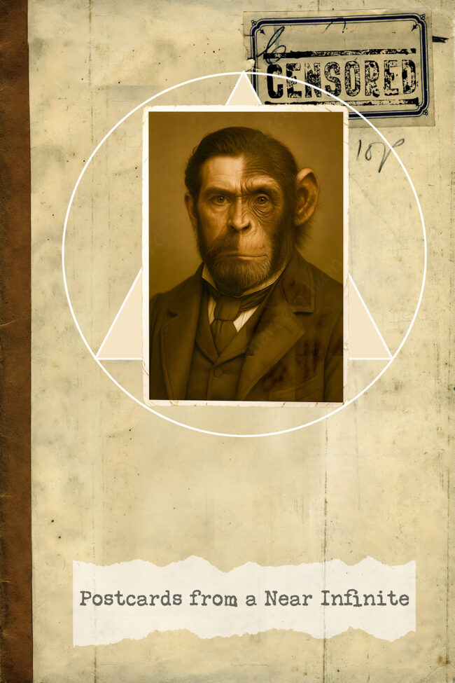 book 01 collague, digital, vintage, victorian, monkey, old paper, old book