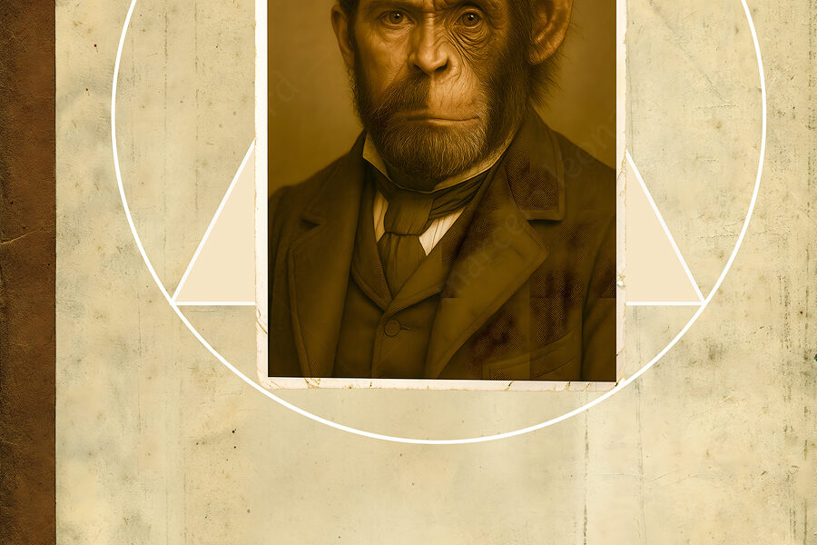book 01 collague, digital, vintage, victorian, monkey, old paper, old book