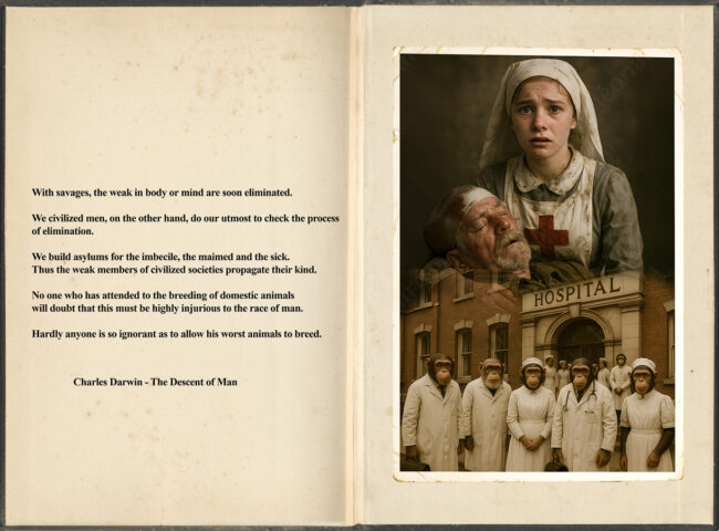 book 15 collague, digital, vintage, victorian, monkey, old paper, old book, nurse, hospital