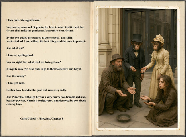 book 21 collague, digital, vintage, victorian, monkey, old paper, old book, poor, handout