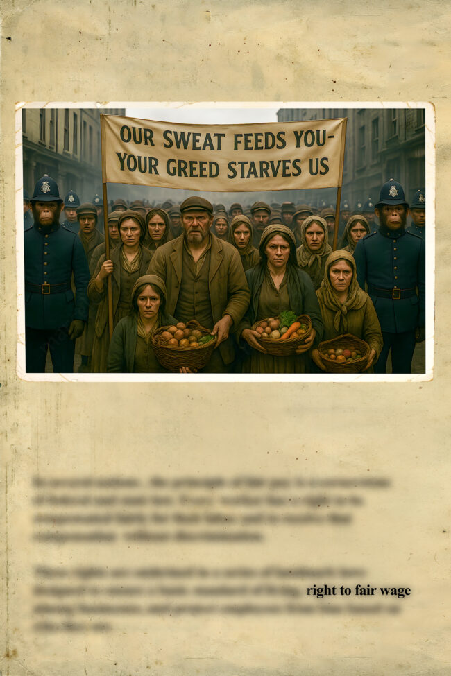 book 25 collague, digital, vintage, victorian, monkey, old paper, old book, demonstration, famine, farmers